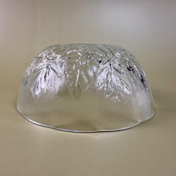 Pasari Crystal “Livia” Rose Glass Bowl | 5" Wide | Embossed Floral Pattern - Picture 8 of 9